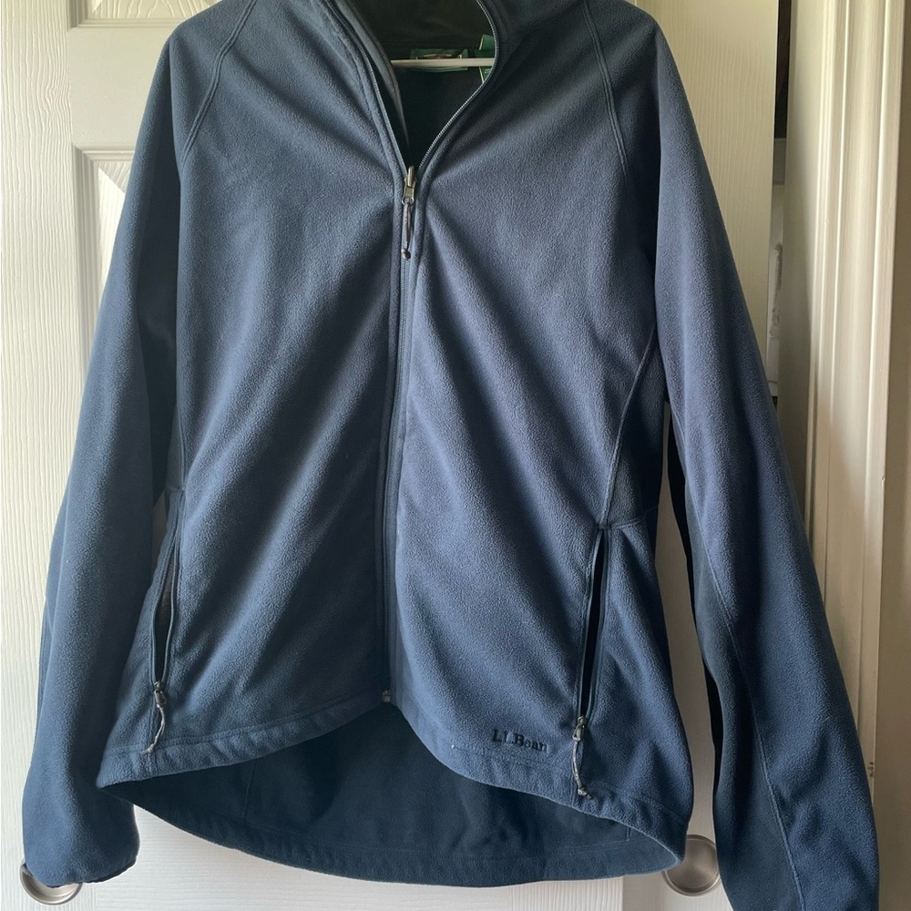 L.L. Bean Blue Utility Jacket Lightweight Windbreaker